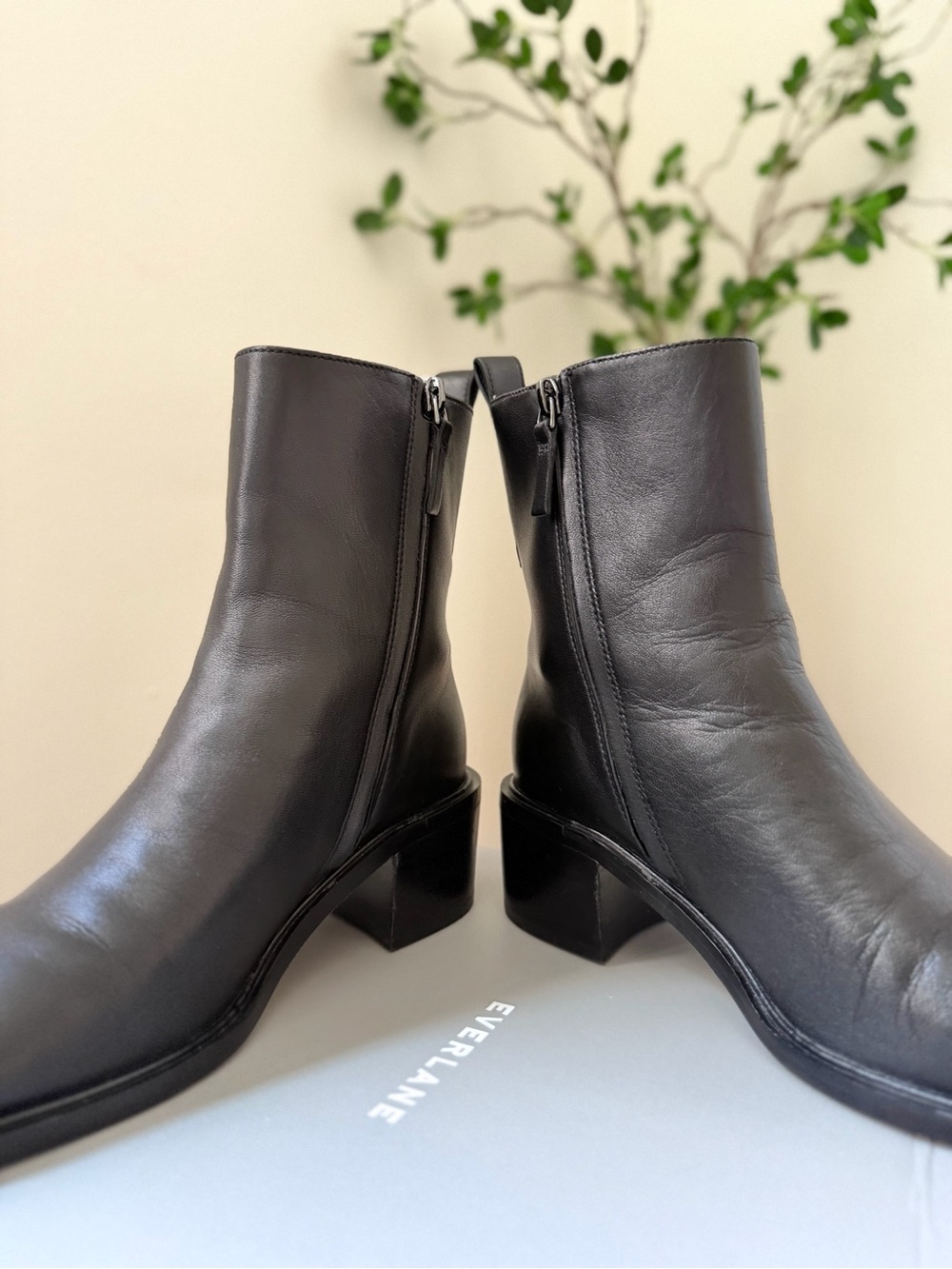 Everlane The City Boot Black Leather Women’s Size 8 - Picture 8 of 12